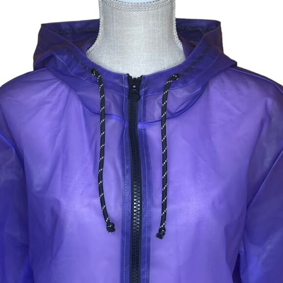 WILD FABLE Purple Hooded Rain Jacket - Size Small - Picture 3 of 5